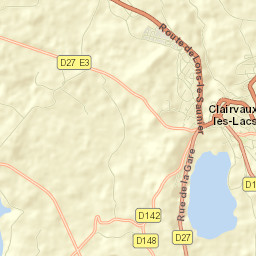 Clairvaux-les-Lacs Street Map