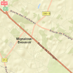 Mignaloux-Beauvoir Street Map