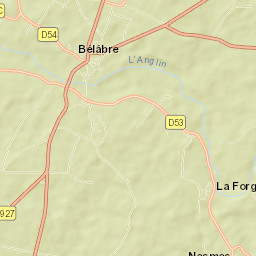 Bélâbre Street Map
