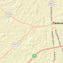 Zalakomár Street Map