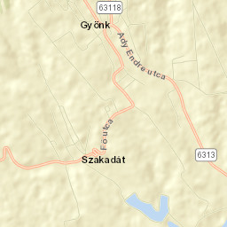 Gyönk Street Map