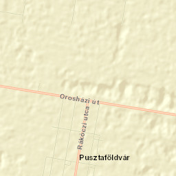 Pusztaföldvár Street Map