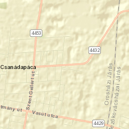 Csanádapáca Street Map