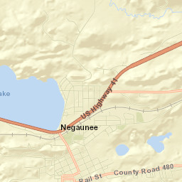 Negaunee Street Map