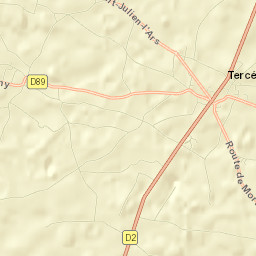 Tercé Street Map
