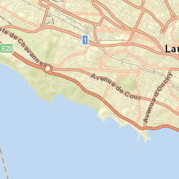 Lausanne District Street Map