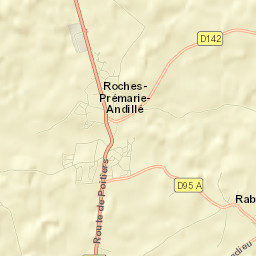 Roches-Prémarie-Andillé Street Map