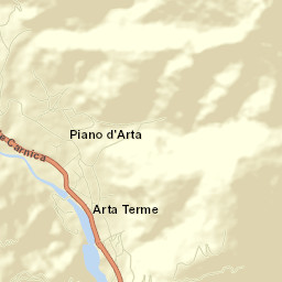 Arta Terme Street Map