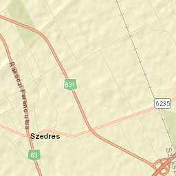 Szedres Street Map