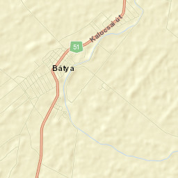 Bátya Street Map