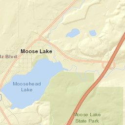 Moose Lake Street Map