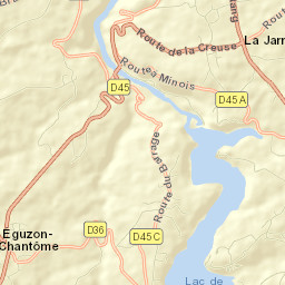 Éguzon-Chantôme Street Map