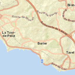 Riviera-Pays-d'Enhaut District Street Map