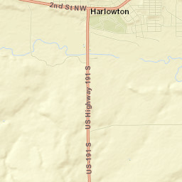 Harlowton Street Map