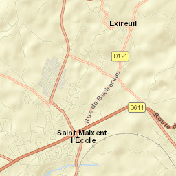 Exireuil Street Map