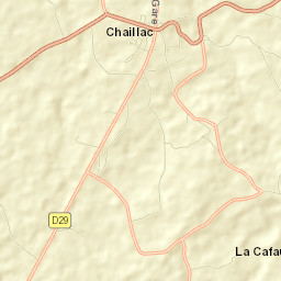 Chaillac Street Map