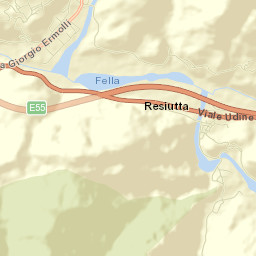 Resiutta Street Map