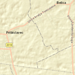 Pribislavec Street Map