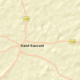 Saint-Sauvant Street Map