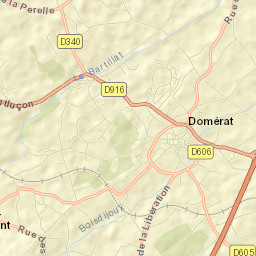 Domérat Street Map