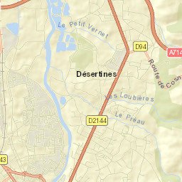 Désertines Street Map