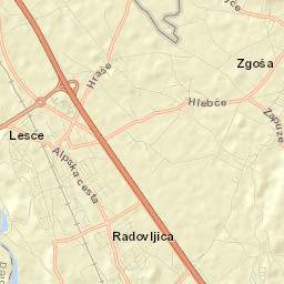Lesce Street Map