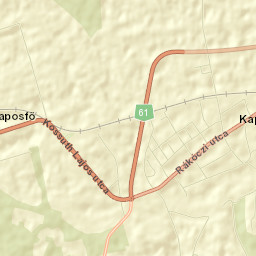 Kaposmérő Street Map