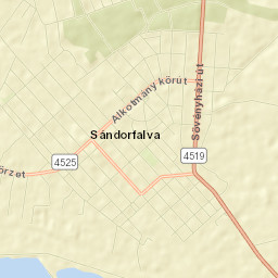 Sándorfalva Street Map