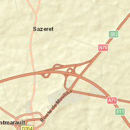 Montmarault Street Map