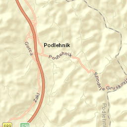 Podlehnik Street Map