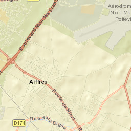 Aiffres Street Map