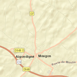 Mougon Street Map