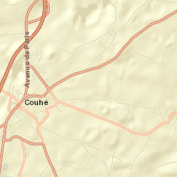 Couhé Street Map