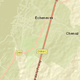 Échenevex Street Map