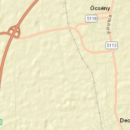 Őcsény Street Map