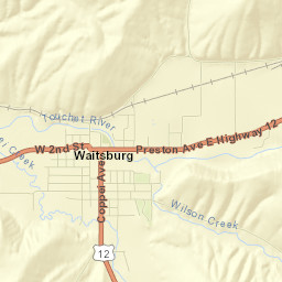 Waitsburg Street Map