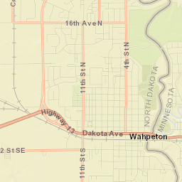 Wahpeton Street Map