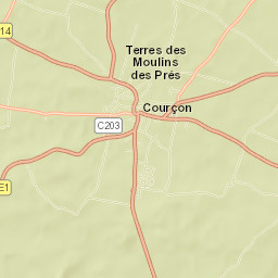 Courçon Street Map