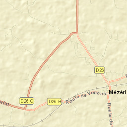 Mézériat Street Map