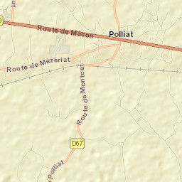 Polliat Street Map