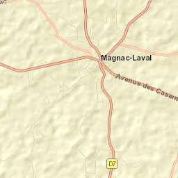 Magnac-Laval Street Map