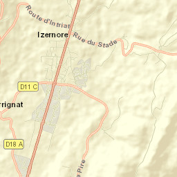 Izernore Street Map