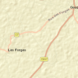 Gouzon Street Map