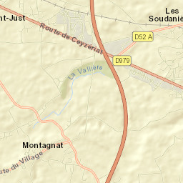 Montagnat Street Map