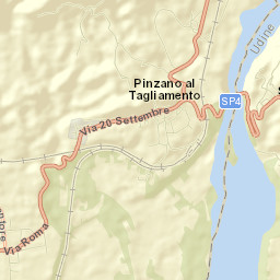 Pinzano al Tagliamento Street Map