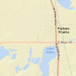 Parkers Prairie Street Map