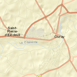Civray Street Map