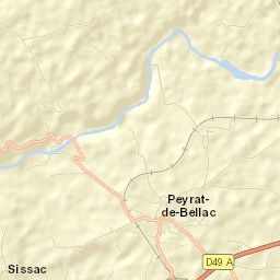 Peyrat-de-Bellac Street Map