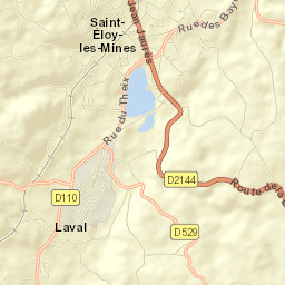 Saint-Éloy-les-Mines Street Map