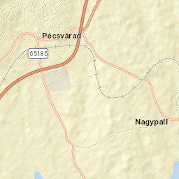 Pécsvárad Street Map